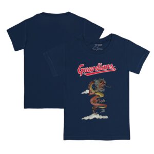 Infant Tiny Turnip Navy Cleveland Guardians 2024 Year of the Dragon T-Shirt