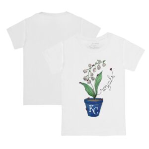 Toddler Tiny Turnip White Kansas City Royals Lilies & Ladybugs T-Shirt