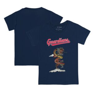 Toddler Tiny Turnip Navy Cleveland Guardians 2024 Year of the Dragon T-Shirt