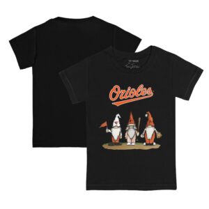 Youth Tiny Turnip Black Baltimore Orioles Gnomes T-Shirt