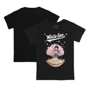 Youth Tiny Turnip Black Chicago White Sox Mermaid T-Shirt