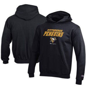 Youth Champion  Black Pittsburgh Penguins Eco Powerblend Pullover Hoodie