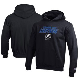 Youth Champion  Black Tampa Bay Lightning Eco Powerblend Pullover Hoodie