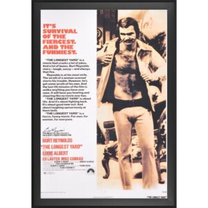 Burt Reynolds The Longest Yard Autographed Framed 27" x 40" Movie Poster