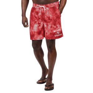 Men's G-III Sports by Carl Banks  Scarlet San Francisco 49ers Change Up Volley Swim Trunks