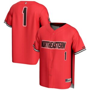 Men's GameDay Greats #1 Red Northeastern Huskies Lightweight Baseball Fashion Jersey