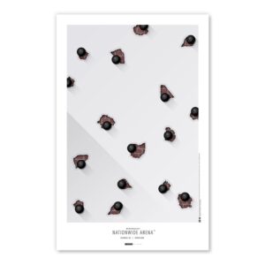 Columbus Blue Jackets 11" x 17" Minimalist Nationwide Arena Poster Print