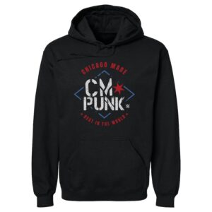 Men's 500 Level Black CM Punk Chicago Made Pullover Hoodie