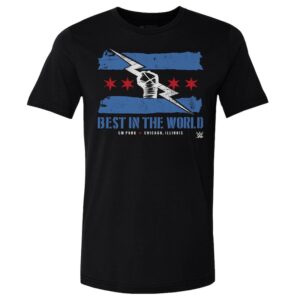Men's 500 Level Black CM Punk Logo Flag T-Shirt