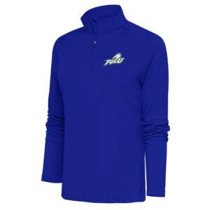 Women's Antigua Blue Florida Gulf Coast Eagles Tribute Half-Zip Pullover Top