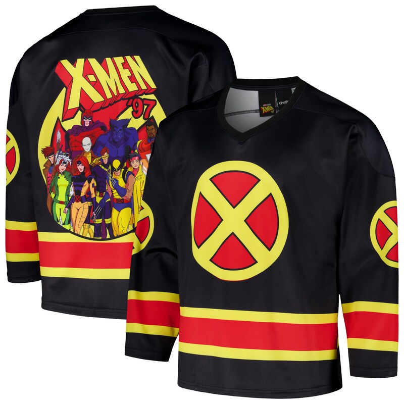 Men's Chalk Line Black X-Men '97 Graphic Retro Hockey Jersey