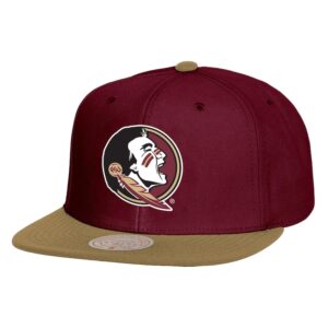 Men's Mitchell & Ness Garnet/Gold Florida State Seminoles 2-Tone 2.0 Snapback Hat