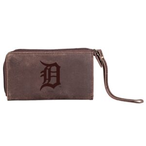 Brown Detroit Tigers Cell Phone Wristlet Wallet