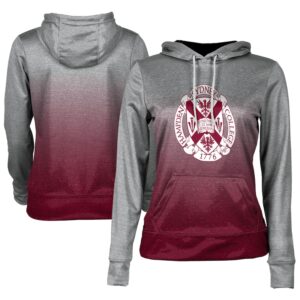 Women's ProSphere  Garnet Hampden-Sydney College Tigers Ombre Pullover Hoodie