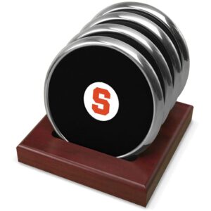 Silver Syracuse Orange 4-Pack Coaster Set