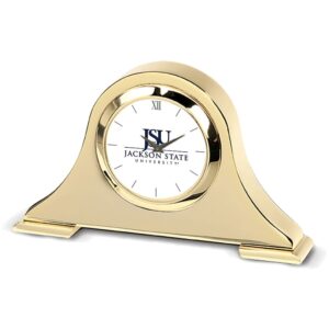 Gold Jackson State Tigers Napoleon Desk Clock