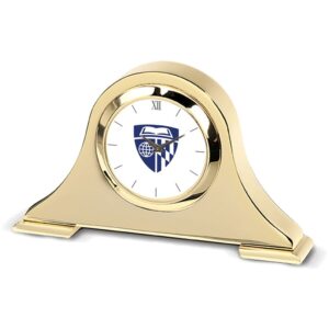 Gold Johns Hopkins Blue Jays Napoleon Desk Clock