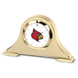 Gold Louisville Cardinals Napoleon Desk Clock