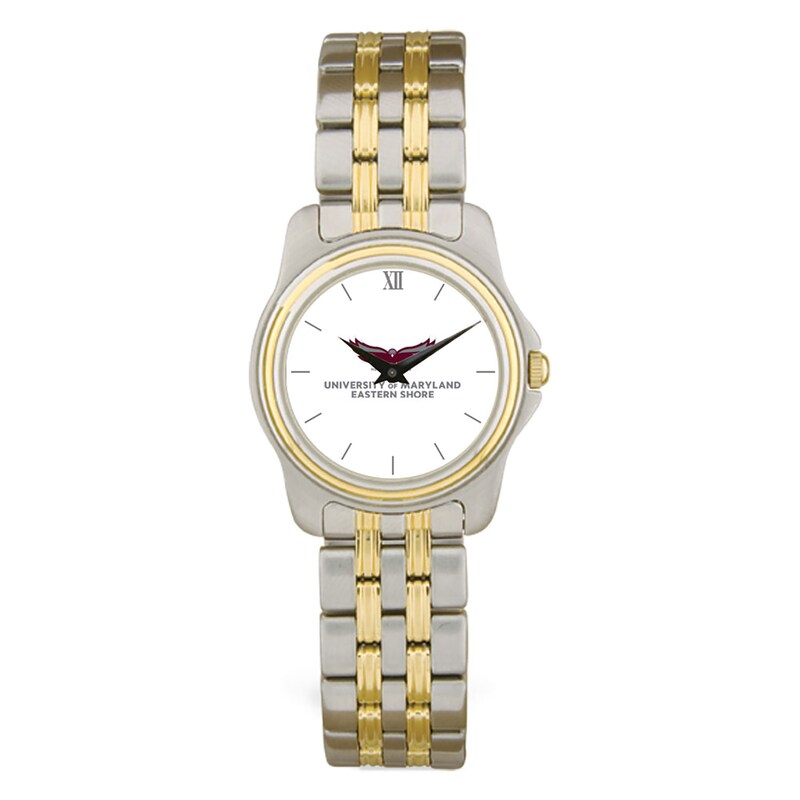 Women's Silver/Gold Maryland Eastern Shore Hawks Two-Tone Wristwatch