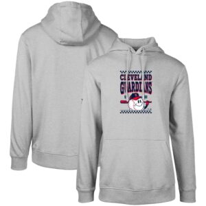 Men's Levelwear  Gray Cleveland Guardians  Podium Inaugural Pullover Hoodie
