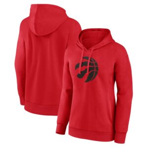 Women's Red Toronto Raptors Primary Logo Pullover Hoodie