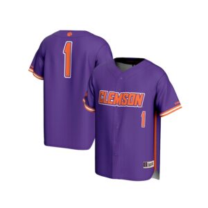 Youth GameDay Greats  Purple #1 Clemson Tigers Lightweight Baseball Fashion Jersey