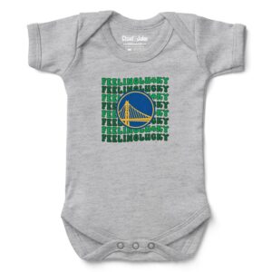 Newborn & Infant Chad & Jake Heather Gray Golden State Warriors St. Patrick's Day Feeling Lucky Bodysuit