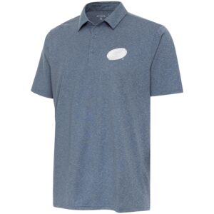 Men's Antigua  Heather Navy Carolina Hurricanes White Logo Par 3 Polo