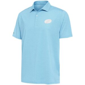 Men's Antigua  Blue Carolina Hurricanes White Logo Dawdle Polo