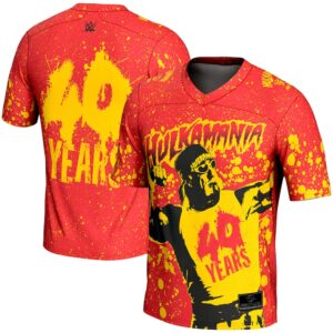 Men's ProSphere  Red Hulk Hogan 40 Years Hulkamania Football Jersey