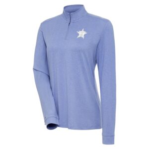 Women's Antigua  Lavender Houston Astros Mentor Quarter-Zip Pullover Top