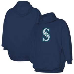 Youth Stitches  Navy Seattle Mariners Fleece Pullover Hoodie