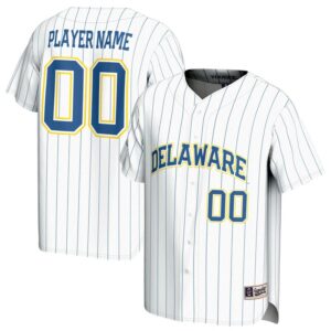 Youth GameDay Greats  White Delaware Fightin' Blue Hens NIL Pick-A-Player Baseball Lightweight Jersey