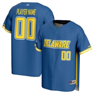 Youth GameDay Greats  Royal Delaware Fightin' Blue Hens NIL Pick-A-Player Baseball Lightweight Jersey