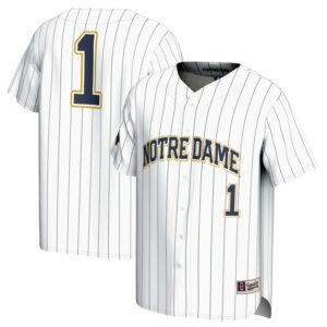 Youth GameDay Greats #1 White Notre Dame Fighting Irish Lightweight Baseball Jersey