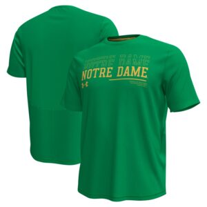 Men's Under Armour Green Notre Dame Fighting Irish Sideline Knockout T-Shirt