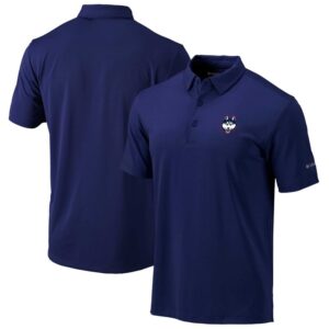 Men's Columbia  Navy UConn Huskies Omni-Wick Drive Polo