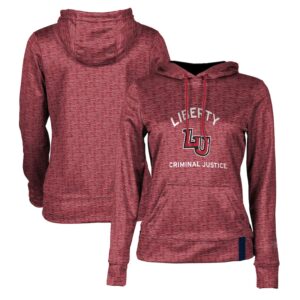 Women's ProSphere  Red Liberty Flames Criminal Justice Pullover Hoodie