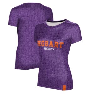 Women's ProSphere  Purple Hobart & William Smith Colleges Ice Hockey T-Shirt