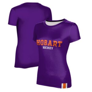 Women's ProSphere  Purple Hobart & William Smith Colleges Ice Hockey T-Shirt