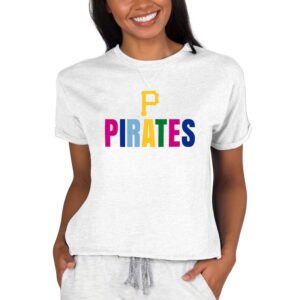 Women's Concepts Sport  Oatmeal Pittsburgh Pirates Mainstream Terry Sweatshirt