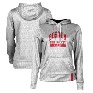 Women's ProSphere White Boston University Hockey Pullover Hoodie