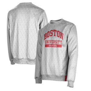 Men's ProSphere White Boston University Grandma Crewneck Pullover Sweatshirt