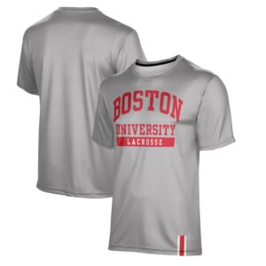 Men's ProSphere Gray Boston University Lacrosse T-Shirt