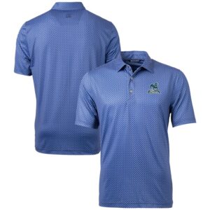 Men's Cutter & Buck  Navy Citadel Bulldogs Vault Pike Banner Print Stretch Polo