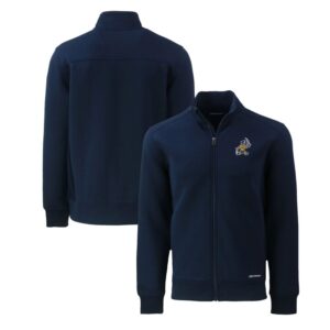 Men's Cutter & Buck  Navy ETSU Buccaneers Roam Eco Recycled Full-Zip Jacket