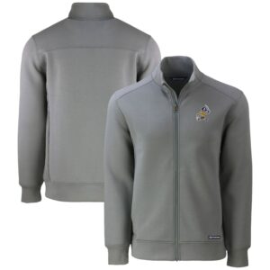 Men's Cutter & Buck  Gray ETSU Buccaneers Roam Eco Recycled Full-Zip Jacket