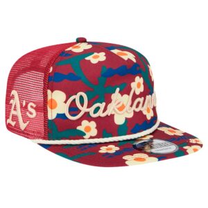 Men's New Era Maroon Athletics Summer Cab Golfer Adjustable Hat