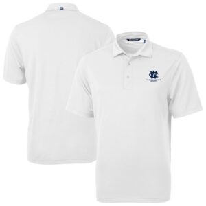 Men's Cutter & Buck White George Washington University Big & Tall Virtue Eco Pique Recycled DryTec Polo