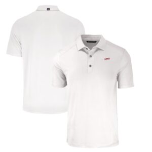 Men's Cutter & Buck White SMU Mustangs Big & Tall Forge Eco Stretch Recycled Polo